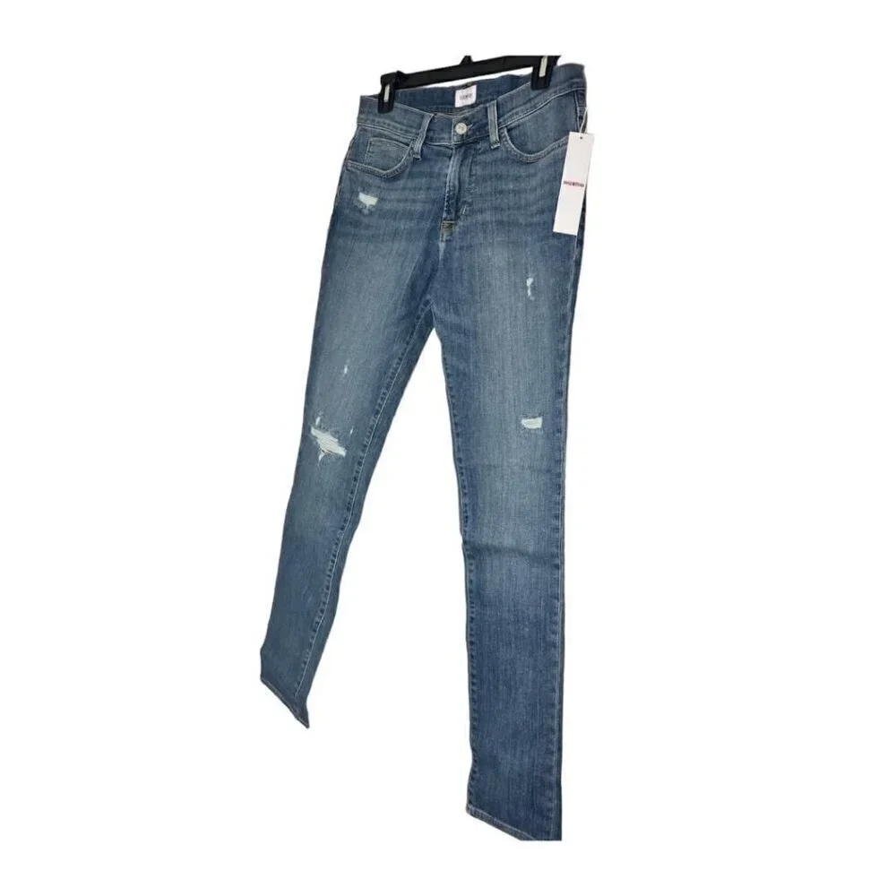 Hudson Mens Ace Med Wash Mid Rise Distressed Skinny Jeans Sz 30 x 32 New